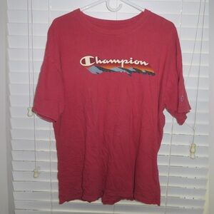 Champion Men's Red Short Sleeve Tee
